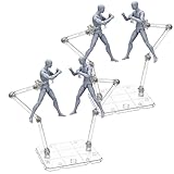 Exclaith 2 Pack Action Figure Display Stand Assembly Action Figure Display Holder Base Doll Model Support Stand Clear 1/144 Hg/Rg Model for Toys 3.75