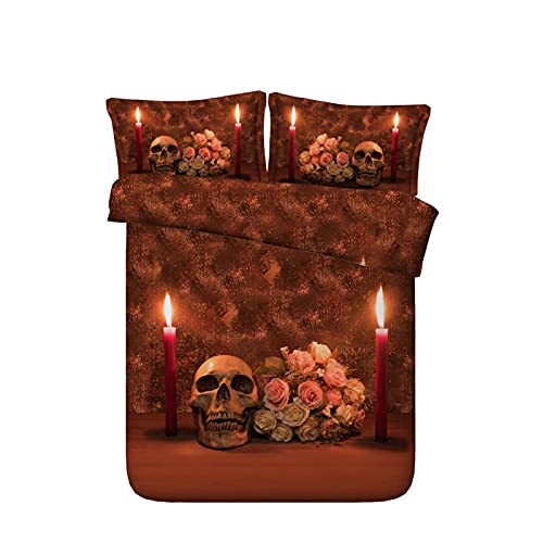 Parure de lit Boho Sugar Skull 3D idéale pour décorer une chambre d'ado - 2