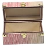 ibasenice Maleta de Cuero Vintage para muñecas Maleta de Viaje en Miniatura Modelos decoración Vintage Maleta Mini muñeca Maleta de Viaje Mini casa Antiguo Juego de Comida Decoraciones bebé