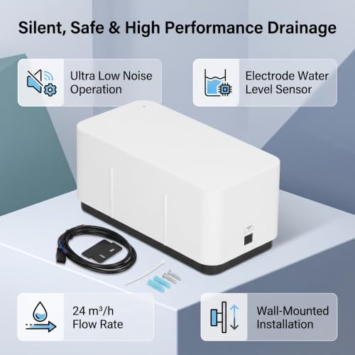 Bomba de aire acondicionado Bomba de condensado automática Piezas del conjunto del de extracción de condensado silencioso 110‑240V 50‑60HZ