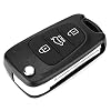 Car key shell -Flip 3 Button Remote Key Fob Case Shell Cover Fit For KIA Rondo Sportage Soul Rio