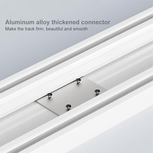 Rail à rideaux robuste double dissimulé blanc 2m - 7
