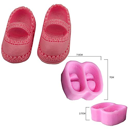 Anyana Girl Baby Booties Shoes Shower Christening Mould Cake Fondant Silicone Gum Paste Mold For Sugar Paste Cupcake Decorating Tool Topper Birthday Party Decoration Sugarcraft Decor #TOP1