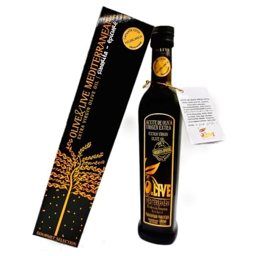 ACEITE DE OLIVA VIRGEN EXTRA- OLIVE&LIVEMEDITERRANEAN, SIBARITA-HOJIBLANCA 23/24 - Recolección Temprana - Premium - Cosecha - AOVE GOURMET100% – Delicatesen - Botella 500ml