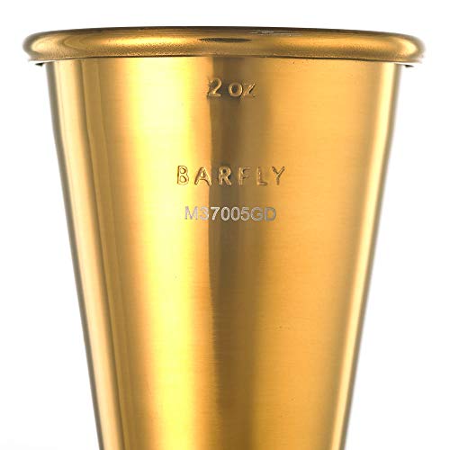 Barfly Japanese Style Jigger, Stainless Steel, Gold, 4.45 x 0.02 x 12.06 cm, M37005GD, 1 oz x 2 oz - Image 4
