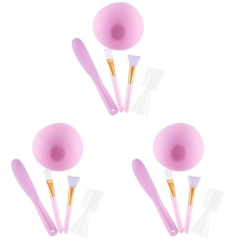 Beaupretty 15 piezas de 1 taza de herramientas de belleza para barro en el hogar de silicona con tazón máscara facial de uso de mezcla mango de