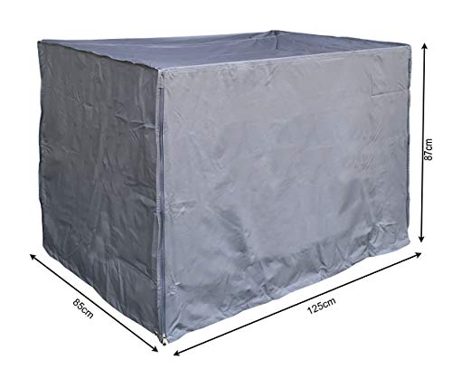 QUICK STAR Gitterbox Abdeckung 125x85x87cm Grau Schutzhülle Abdeckplane