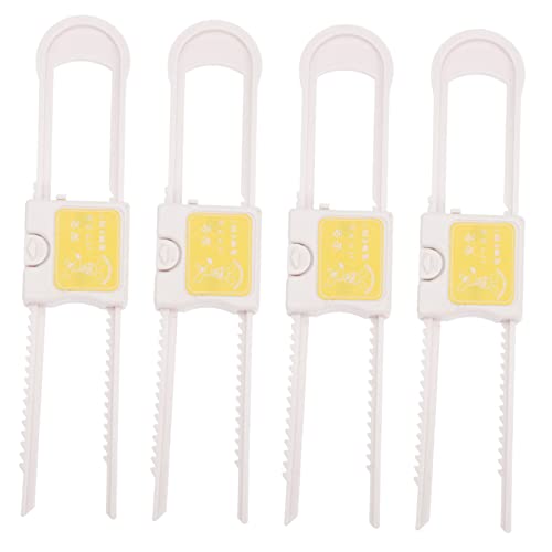 HAPINARY スライド式キャビネットロック チャイルドセーフティロック ベビー ロック 簡単取り付け 耐久性pp素材 食器棚 キャビネット用 対策に 4個セット