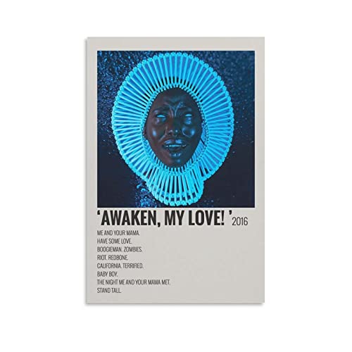 Hitoto Music Posters For Room Aesthetic 90S Childish Gambino Awaken My Love 2016 Canvas Art Poster And Wall Hanging Decor Modern Family Corridor Bedroom 12X18Inch(30X45Cm) #TOP2