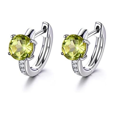 Hoisy Dangle Earrings for Women Wedding, Bridal Earrings for Wedding Round Peridot Round Green Pendant Earrings Cover