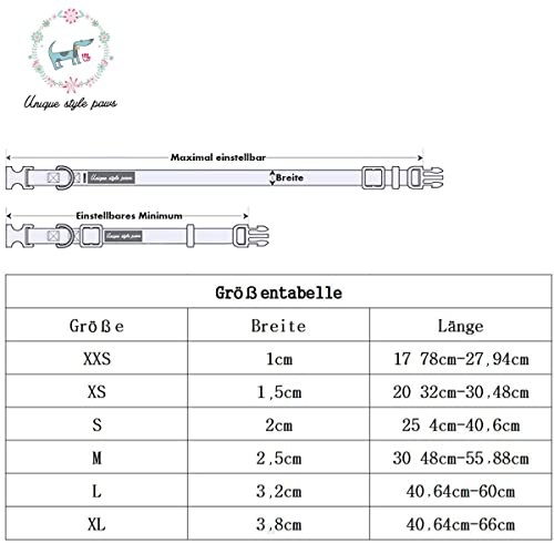 Unique style paws Christmas Hundehalsband, Haustierhalsband Geschenk für Mädchen Jungen Hunde, verstellbares Hundehalsband für kleine mittelgroße Hunde-Gingerbread Snowman -L