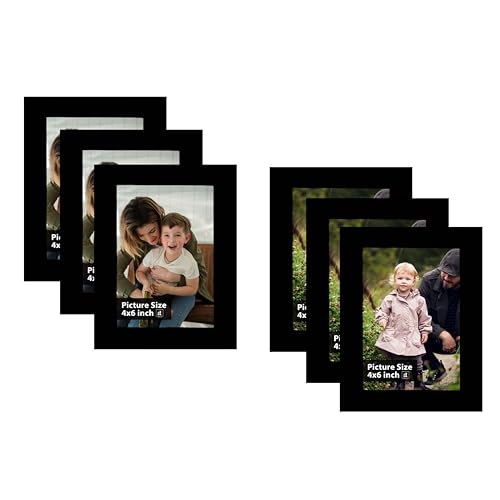 Image of Art Street Set of 6 Wall Photo Frames, Wall Hanging Picture Frame for Home, Living Room, Study Room Decor & Office Decor (Color: Brown, Size 4x6 Inch)