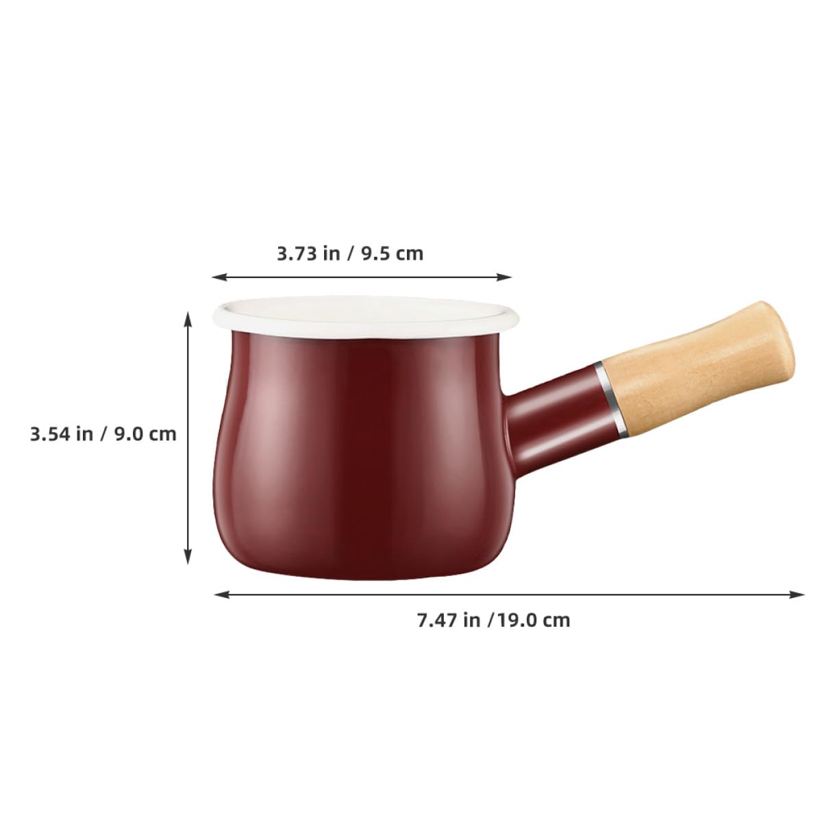 Pequeña Cacerola Esmaltada para Leche Mango Cómodo y Asa, Olla para Preparar Crema y Alimentos, Adecuada para Cocina y Alimentación Infantil