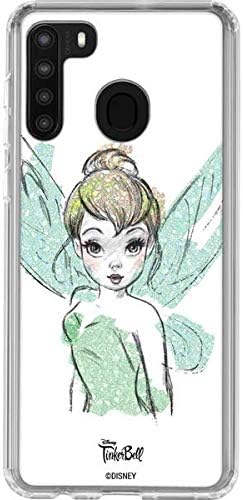 Skinit Funda transparente compatible con Galaxy A21 Diseño oficial de Disney Tinker Bell Watercolor Fairy Art Design