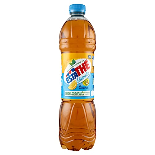 Estathé Deteinato Limone - The Freddo Deteinato con Vero Infuso di Foglie di The e Succo di Limone, Bevanda Analcolica Senza Glutine, 1 Bottiglia da 1,5 lt