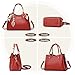 Imagen de FORRICA Bolso Mujer Bolsa de Mano con Delicado Colgante Elegante Bolso de Hombro con Asa Superior Cuero PU Señora Bolso Bandolera para Compras Trabajar Negro