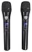 Rockville RWM1203VH Dual Wireless Handheld Microphone System, 2 Mics, VHF Long Range, Clear Sound, Digital Display, for Karaoke, Stage, Church, Live Events