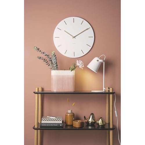 Minimal White Metal Silent Wall Clock product photo Minimal White Metal Silent Wall Clock product