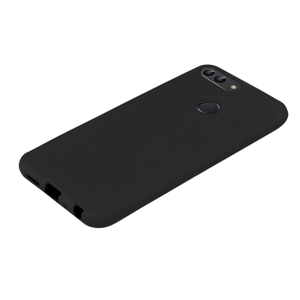 cadorabo Case works with Huawei P SMART 2018 / Enjoy 7S in FROST DARK BLUE - Shockproof and Scratch Resistant TPU Silicone Cover - Ultra Slim Protective Gel Shell Bumper Back Skin