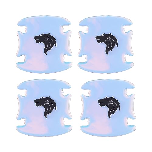 Image of Wolf Car Door Handle Stickers Car Door Cup Protector Door Handle Scratch Cover Guard Protective Outdoor Safety Reflective Strips Gradient Color for Universal car (4pcs Door Bowl Sticker)
