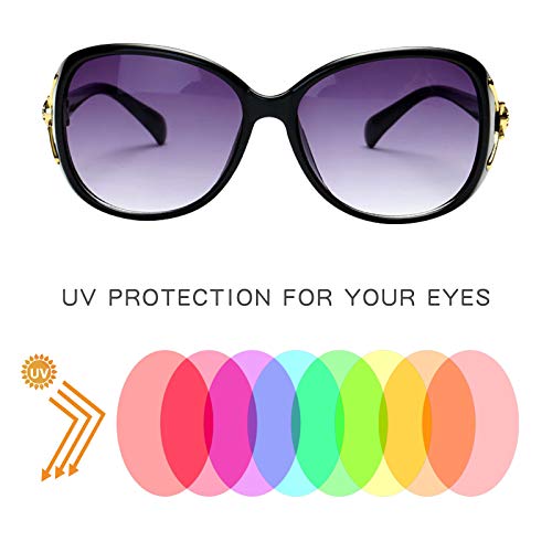 YQVIE 7 Pack Retro Fox Oversized Sunglasses for Women in Bulk Plastic Large Sunglasses Set UV400 Protection3