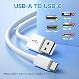 ANLINK [2 Pack] 5M USB C Cable, USB A to USB C Extension Charging and Data Sync Cord for USB Type C Port Cameras, Phones, Nintendo Switch and More Devices with USB Type C Port - Image 2