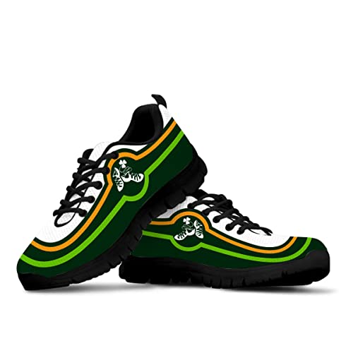 SWEETSHOPZ Irish Dance Shape Background Active Running Walking Sneakers Shoes for Women Men Unisex Kids Adults Fashion Sports Black