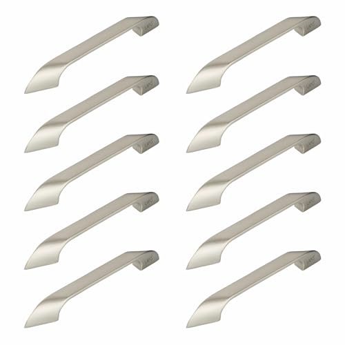 Image of LAPO 10 Piece Cabinet Drawer Handles for Kitchen, 6.5 Inch Wardrobe Handle, Pull Handles for Pooja Mandir, Cupboard, Almirah (160mm, Satin Matt Finish, 3 Years Warranty) Twist