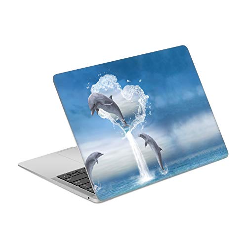 Skin vinyle MacBook Air 13.3 A1932 film de protection adhésif au motif artistique dauphins