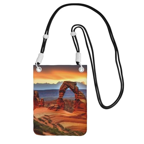 Pochette pour téléphone portable pour femme avec bandoulière noire