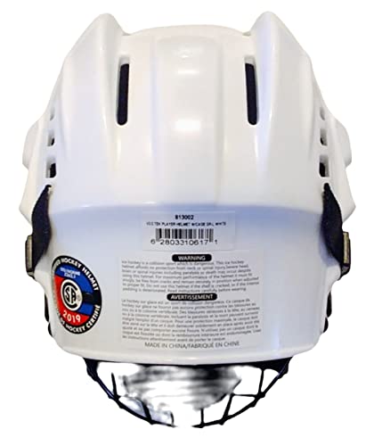 image for PowerTek v3.0 TEK Ice Hockey Player Helmet with Cage, Adjustable (Red,