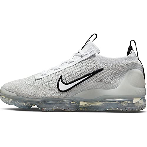 Nike Herren Air Vapormax 2021 FK Sneaker, White White Black Metallic Silver, 49.5 EU
