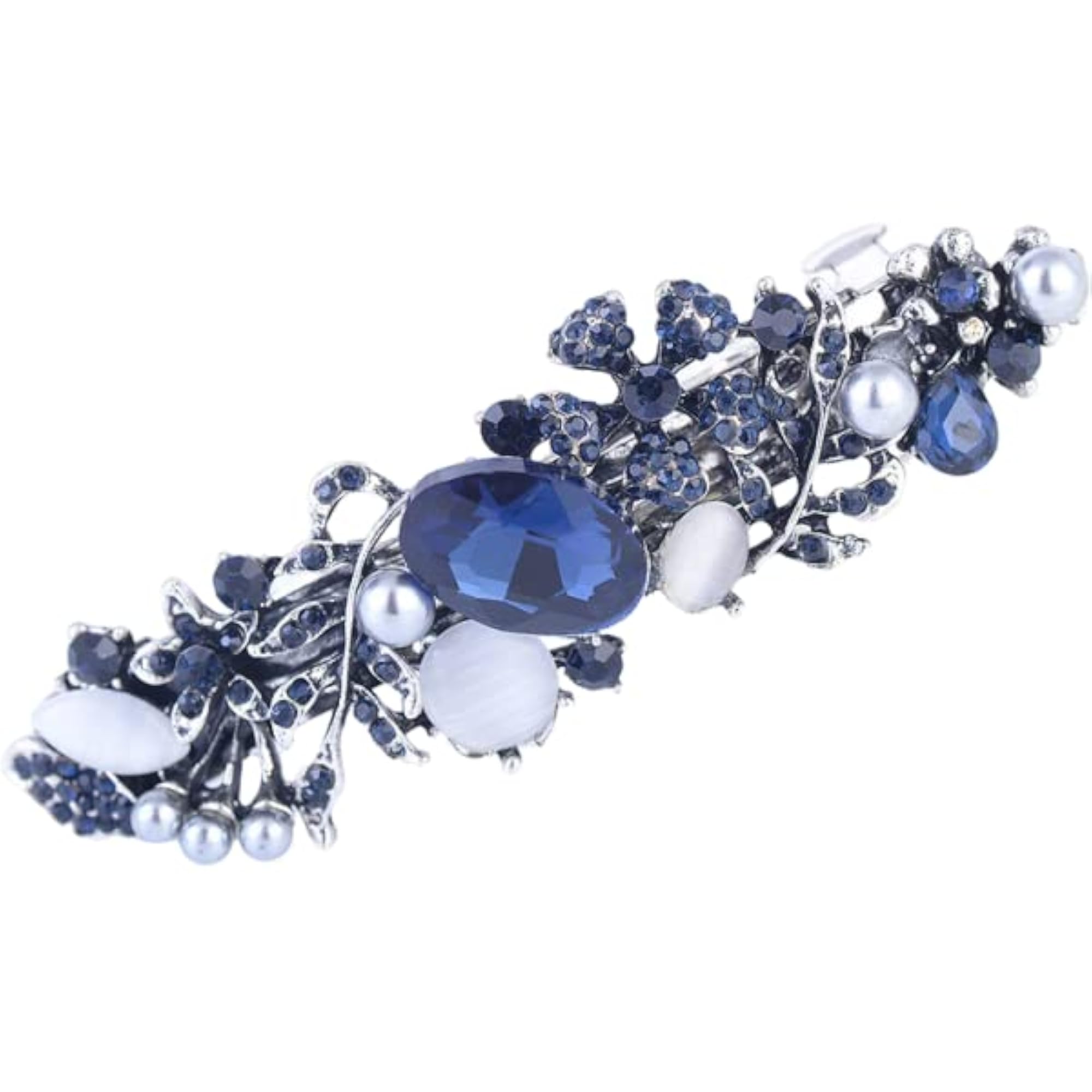 Elegant Pearl Flower Hair Barrette Clip for Weddings