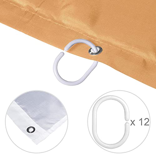 Rideau de douche carlin imperméable et lavable en tissu 183 cm