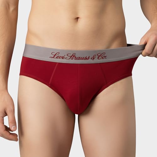 Image of Levi's Cotton Elite Brief | Premium Men's Brief Underwear | 4-Way Stretch | Outer Elastic Waistband | Double-Layered Pouch | Style 073 | Pack of 1