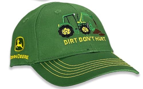 John Deere Dirt Don't Hurt Tractor Toddler Twill Hat, Jd Green