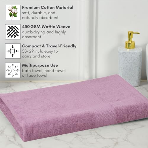 Image of Mafatlal Joy Cotton Bath Towel for Men & Women | 58 x 29 inch Large Size | Soft & Plush | Highly Absorbent | Quick Dry | 450 GSM | First Bloom | Single Towel