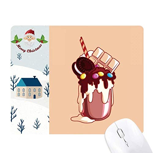 Tapis de souris biscuits chocolat déco de Noël pour bureau chaleureux
