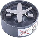 Blender Blade Compatible with NutriBullet 600w Pro 900w Machine NB-101S NB9-1301, Grey, Blade Replacement Accessories by Poweka, Blender Spare Part with 2 Silicone Rubber Gasket
