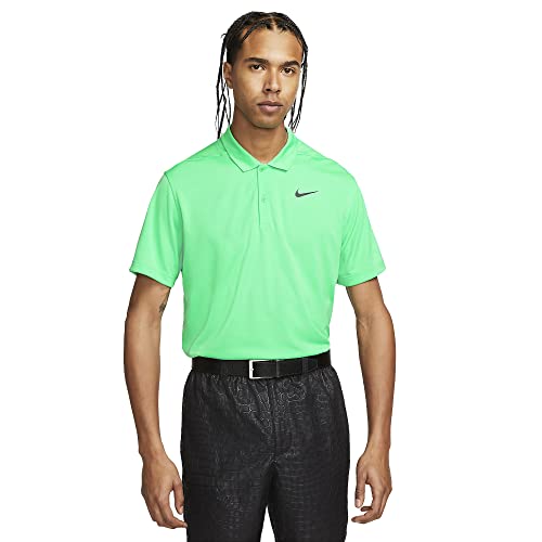 Nike Dri-FIT Victory Men's Golf Polo (as1, Alpha, m, Regular, Regular, Spring Green/Black)