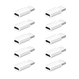 5pack USB-C Type-C to Micro USB Data Charging Adapter For Samsung Galaxy S8/S8 Plus,Tuscom (White)