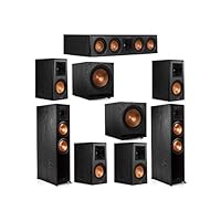 Klipsch 7.2 System with 2 RP-8000F Floorstanding Speakers, 1 Klipsch RP-404C Center Speaker, 4 Klipsch RP-500M Surround Speakers, 2 Klipsch SPL-120 Subwoofers