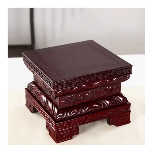 Support de vase pour bonsaï avec socle en acajou format L