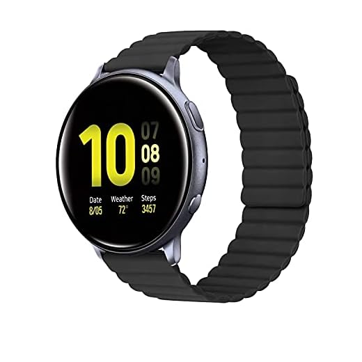 AiMok Armband kompatibelt med Samsung Galaxy Watch 4/4 Classic/Active/Active 2 40/44 mm, dubbelsidig bärbar, 20 mm silikon, magnetlås, ersättningsarmband för Samsung Galaxy Watch 3 41 mm, Samsung Galaxy Watch 4/4 Classic/Active 2 40/44 mm