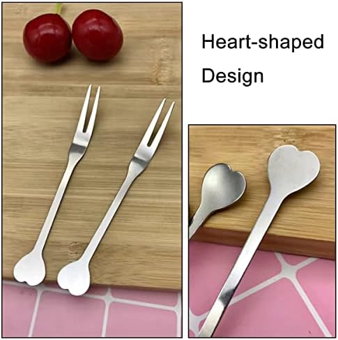 24 Pcs Mini Salad Fruit Forks Stainless Steel Dessert Forks Metal Dinnerware Forks for Fruit, Dessert, Cake, Salad, Cocktail