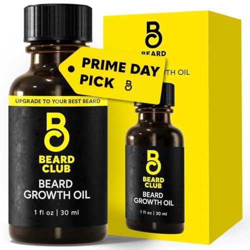 Beard Club - Beard Growth Serum with Natural Castor, Coconut and Avocado to Grow a Thicker, Fuller Beard, Fill in Patches and Stimulate Healthier Facial Hair Growth