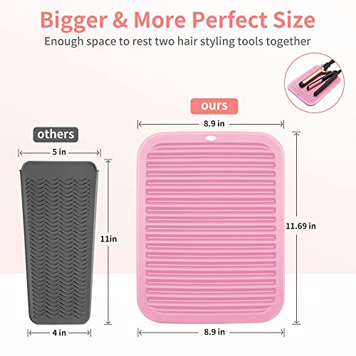 Tapete grande resistente al calor para herramientas de cabello miniatura 2