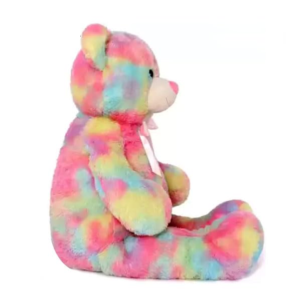Image of JAI SHREE Rainbow Color Soft Plush Teddy Bear 7 Feet for Kids & Girls | Cute Hugable Stuffed Toy with Bow for Birthday, Anniversary & Valentine's Dayt (Rainbow, 7 Feet /84inch)