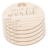 Plaques de nom et de naissance de bébé : ces cartes d'annonce de naissance de bébé en bois sont idéales pour les photos avec le signe de naissance du nouveau-né