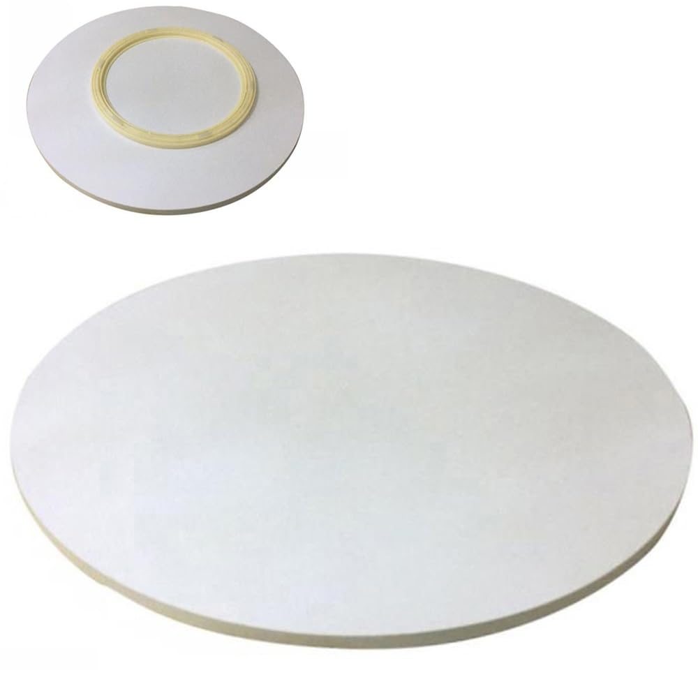 ASerZenith Beige Wooden Lazy Susan 20" - 40" | 360° Rotating Serving Tray For Dining Table | Perfect For Home Kitchen, Round Tabletop, Entertaining & Serving,Beige-70Cm/27